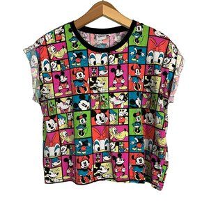 Disney‎ Atmosphere￼ Mickey Minnie Small Crop Top Short Sleeve Boxy Fit Shirt 14